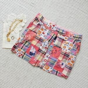 Vintage millennium patchwork pattern cotton skirt